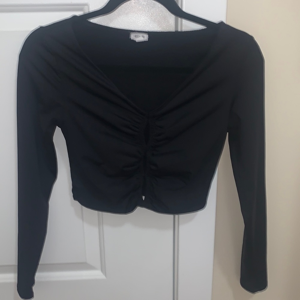 Long sleeve cropped top from garage.